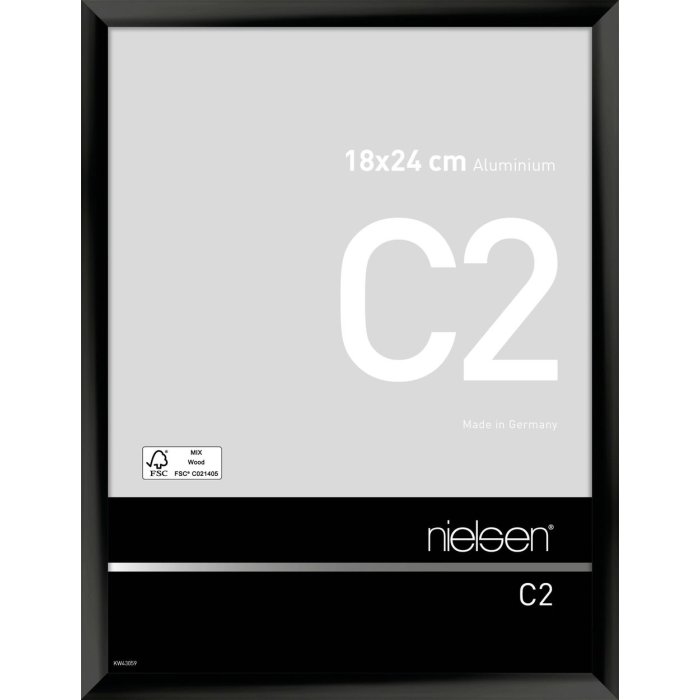 Marco de aluminio Nielsen C2 18x24 cm anodizado negro brillante