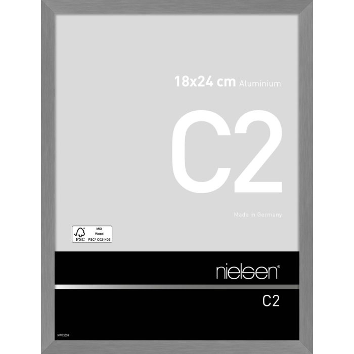 Nielsen Marco de aluminio C2 18x24 cm estructura gris mate