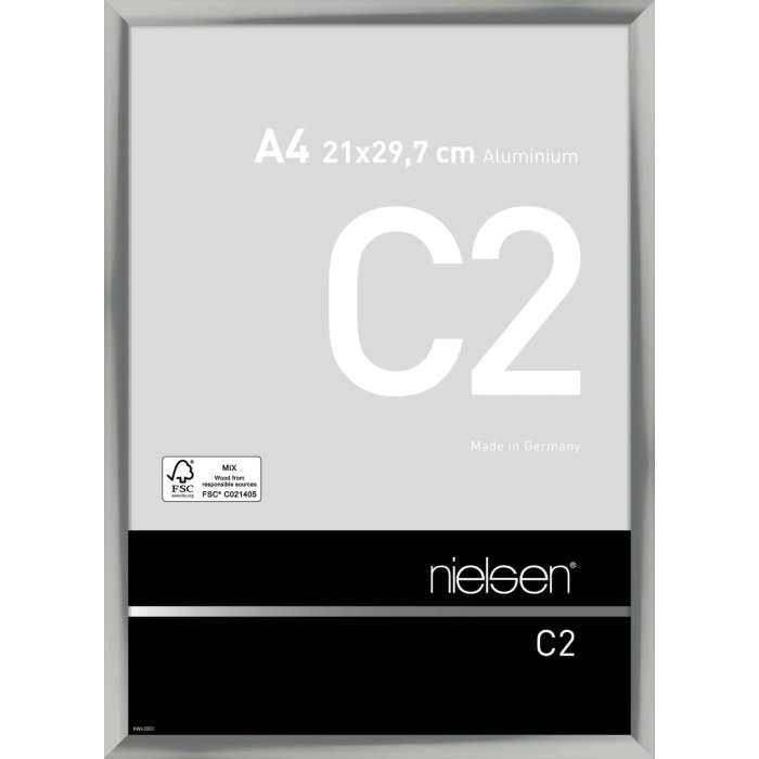 Marco de aluminio Nielsen C2 21x29,7 cm plata