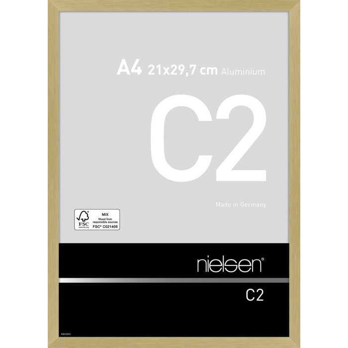 Nielsen Marco de aluminio C2 21x29,7 cm estructura oro mate