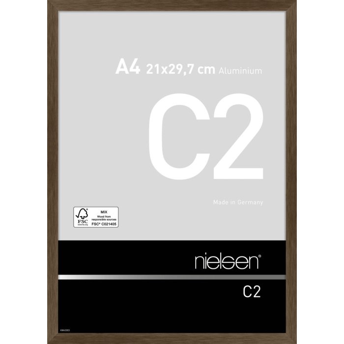 Nielsen Marco de aluminio C2 21x29,7 cm estructura nogal mate