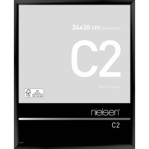 Marco de aluminio Nielsen C2 anodizado negro brillo 24x30 cm