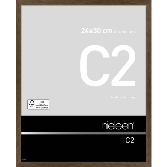 Nielsen marco de aluminio C2 24x30 cm estructura nogal mate