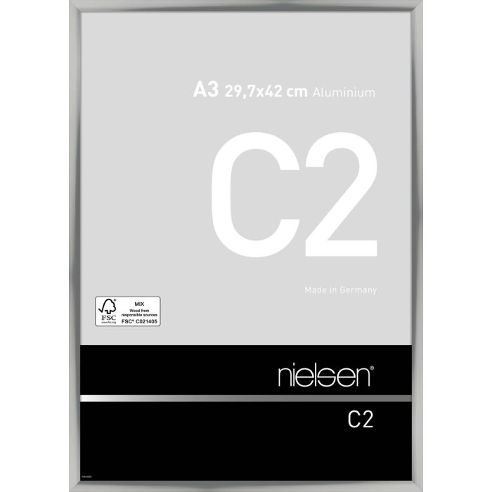 Marco de aluminio Nielsen C2 29,7x42 cm plata