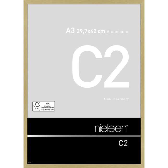 Nielsen Marco de aluminio C2 29,7x42 cm estructura oro mate