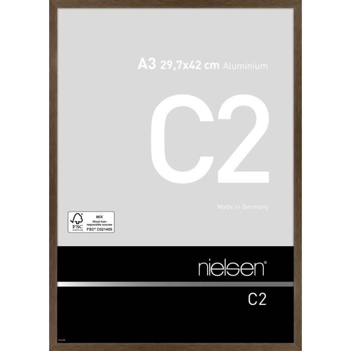 Nielsen marco de aluminio C2 29,7x42 cm estructura nogal mate