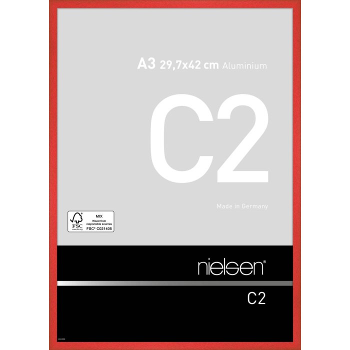 Cuadro de aluminio Nielsen C2 29,7x42 cm tornado rojo
