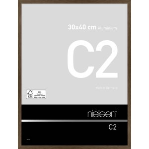 Nielsen marco de aluminio C2 30x40 cm estructura nogal mate
