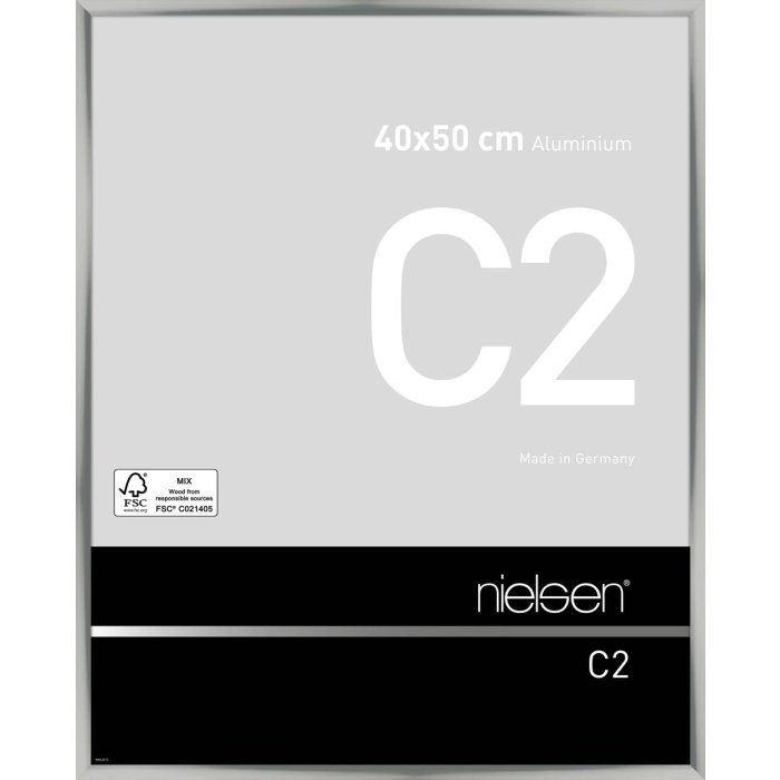 Marco de aluminio Nielsen C2 40x50 cm plata