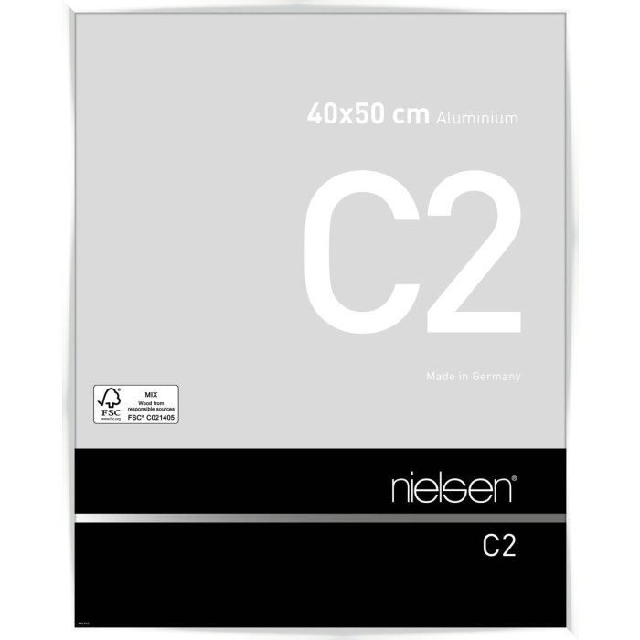 Marco de aluminio Nielsen C2 40x50 cm blanco brillante
