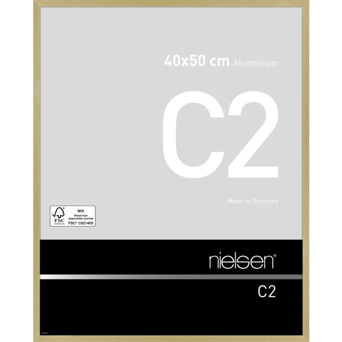 Nielsen Marco de aluminio C2 40x50 cm estructura oro mate