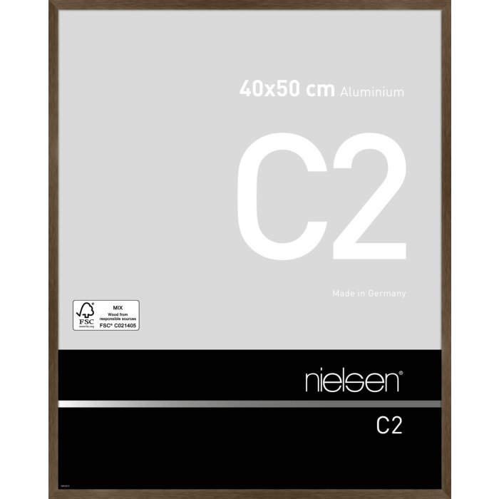 Nielsen Marco de aluminio C2 40x50 cm estructura nogal mate