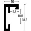 Nielsen Marco de aluminio C2 42x59,4 cm anodizado negro brillante