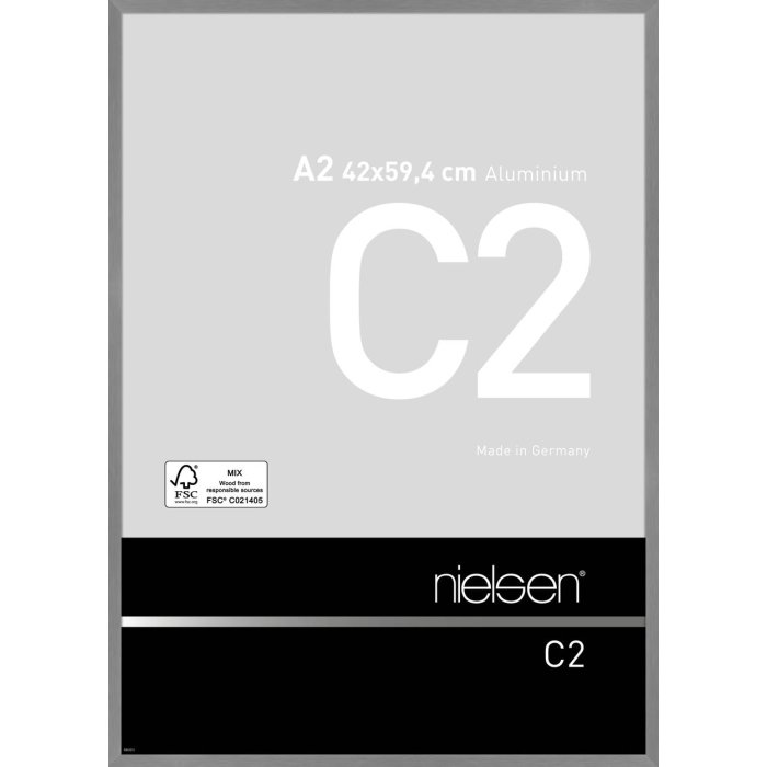Nielsen Marco de aluminio C2 42x59,4 cm estructura gris mate