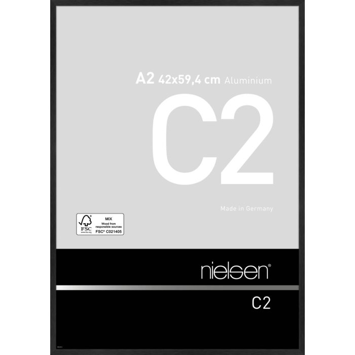Nielsen Marco de aluminio C2 42x59,4 cm estructura negro mate