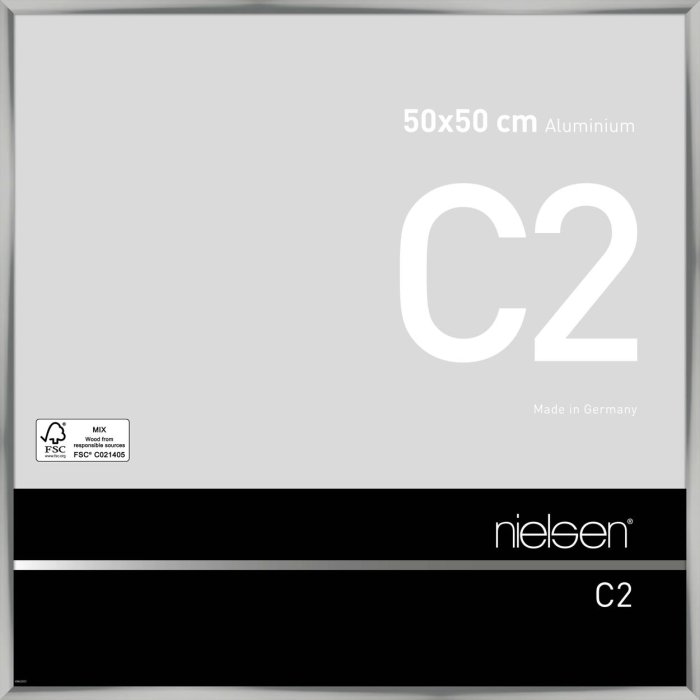 Marco de aluminio Nielsen C2 50x50 cm plata