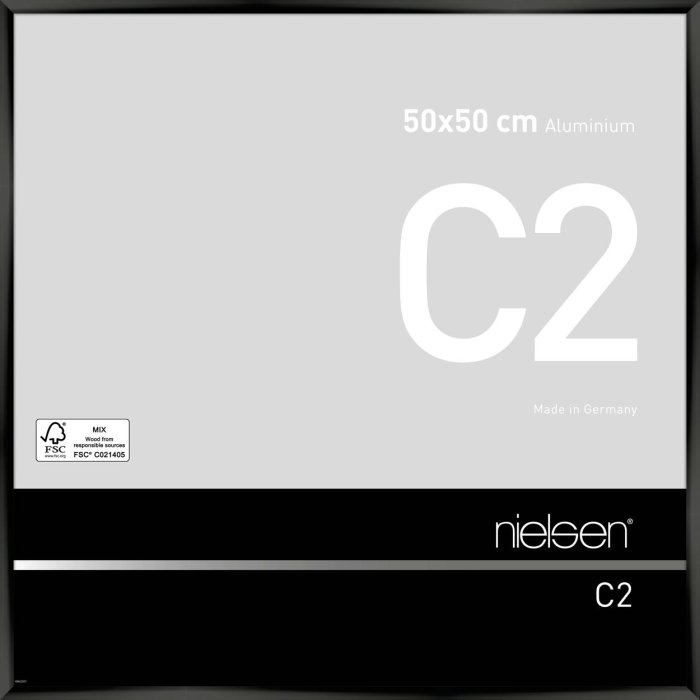 Marco de aluminio Nielsen C2 50x50 cm anodizado negro brillante