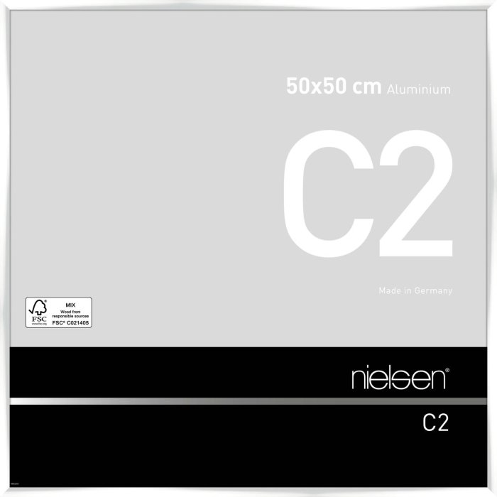 Marco de aluminio Nielsen C2 50x50 cm blanco brillante