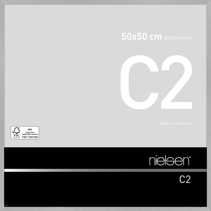 Nielsen Marco de aluminio C2 50x50 cm estructura plata mate