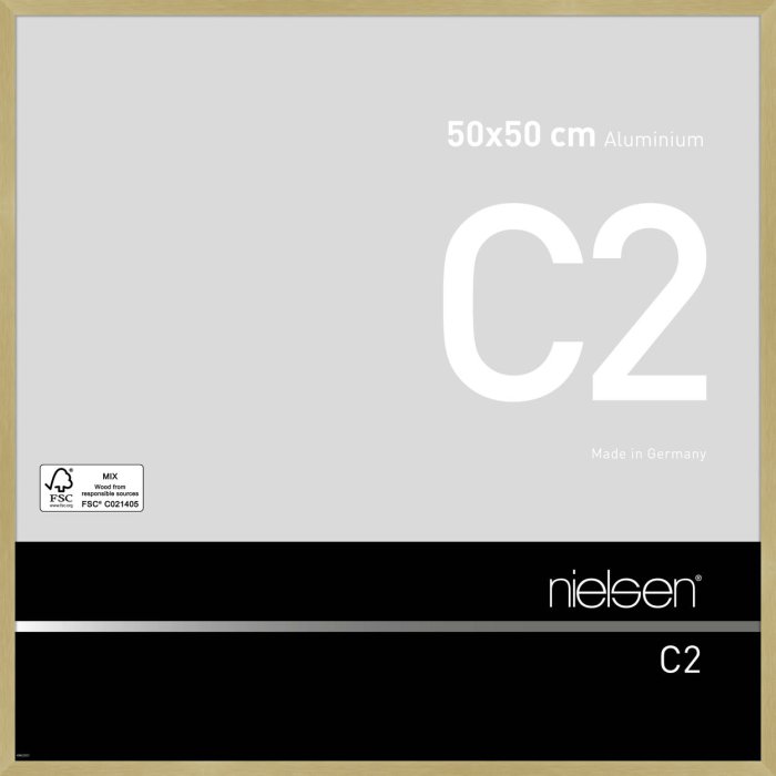 Nielsen marco de aluminio C2 50x50 cm estructura oro mate