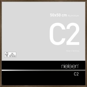 Nielsen marco de aluminio C2 50x50 cm estructura nogal mate