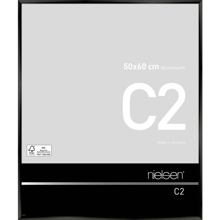 Marco de aluminio Nielsen C2 50x60 cm anodizado negro brillante