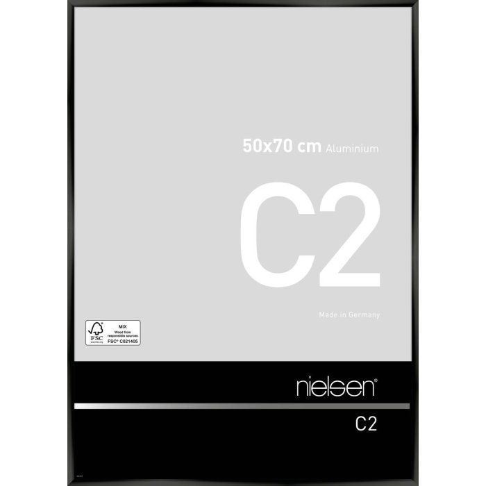 Marco de aluminio Nielsen C2 50x70 cm anodizado negro brillante