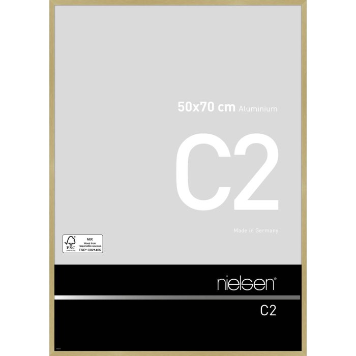 Nielsen Marco de aluminio C2 50x70 cm estructura oro mate
