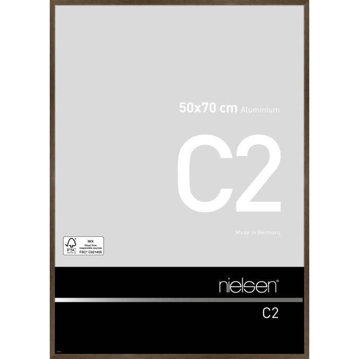 Nielsen marco de aluminio C2 50x70 cm estructura nogal mate