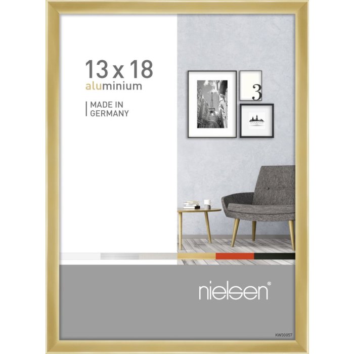 Marco de aluminio Nielsen Pixel 13x18 cm dorado brillante
