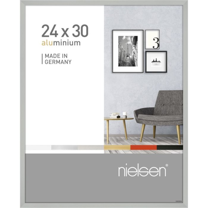 Marco de aluminio Nielsen Pixel 24x30 cm plata mate