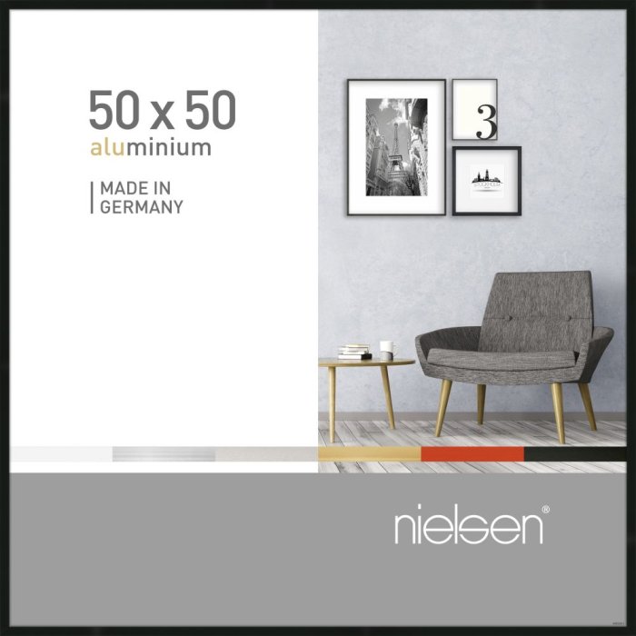 Nielsen Marco de aluminio Pixel 50x50 cm negro