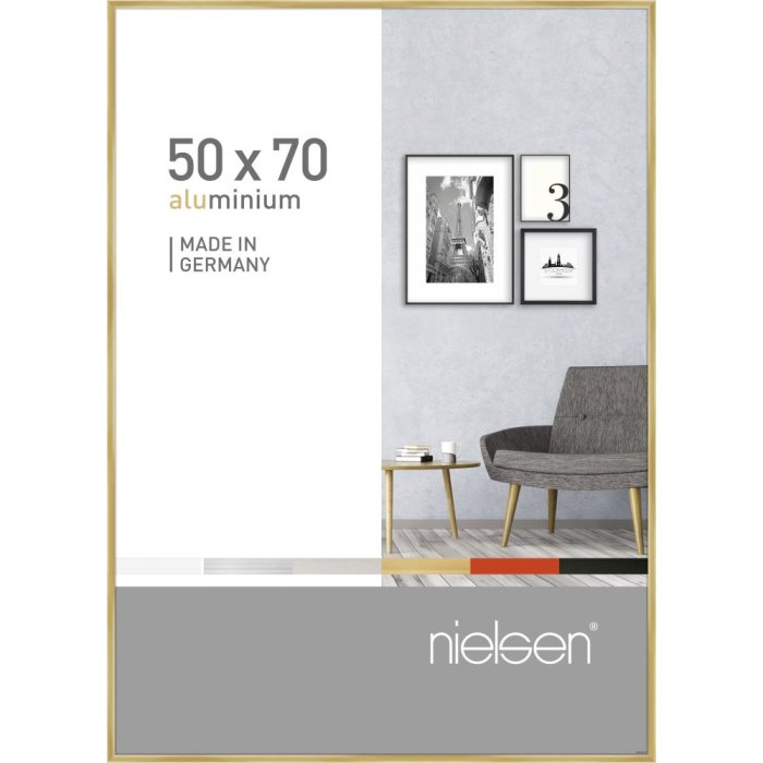 Nielsen Marco de aluminio Pixel 50x70 cm dorado brillante