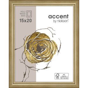 Marco de madera Ascot 13x18 cm dorado