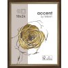 Marco de madera Ascot 30x40 cm marrón oscuro-oro