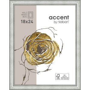 Marco de madera Ascot 30x40 cm plata