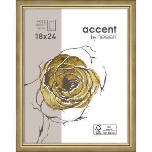 Marco de madera Ascot 30x40 cm dorado