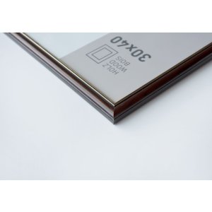 Marco de madera Nielsen Ascot 40x50 cm marrón oscuro-oro