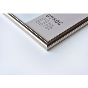 Marco de madera Ascot 40x50 cm plata