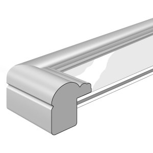 Marco de madera Ascot 40x50 cm plata