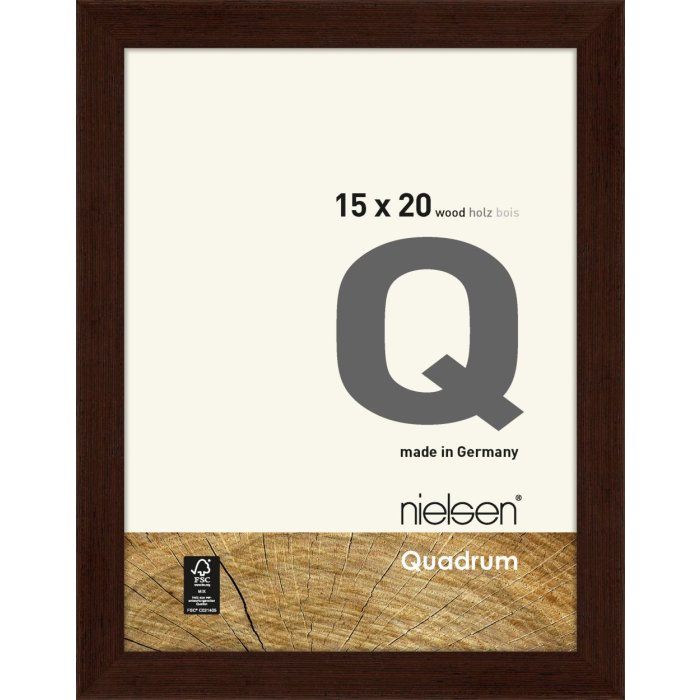 Marco de madera desmontable Quadrum 15x20 cm wenge