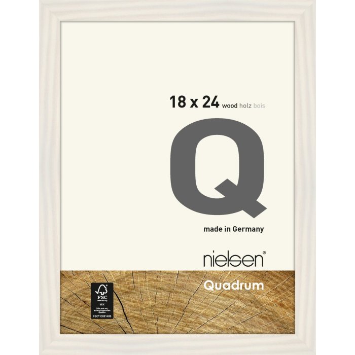Marco de madera amovible Quadrum 18x24 cm blanco