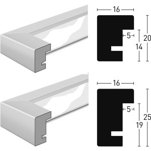 Marco de madera con clip Quadrum 18x24 cm plata