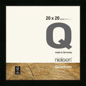 Marco de madera con clip Quadrum 20x20 cm negro