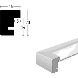 Nielsen marco de madera extraíble Quadrum 20x20 cm blanco