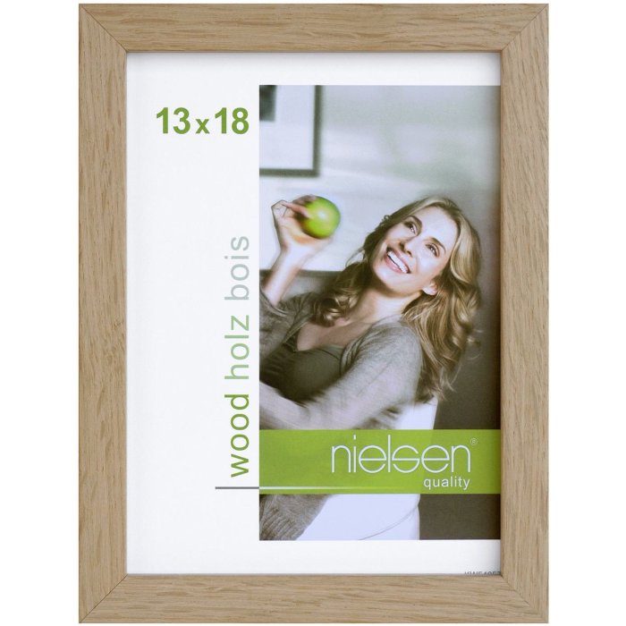Marco de madera con clip Quadrum 20x20 cm roble natural