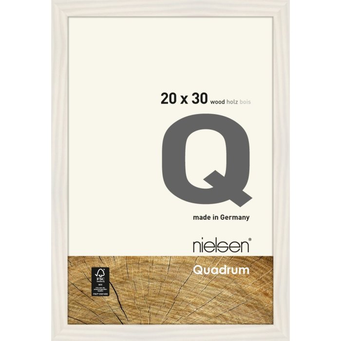 Marco de madera con clip Quadrum 20x30 cm blanco
