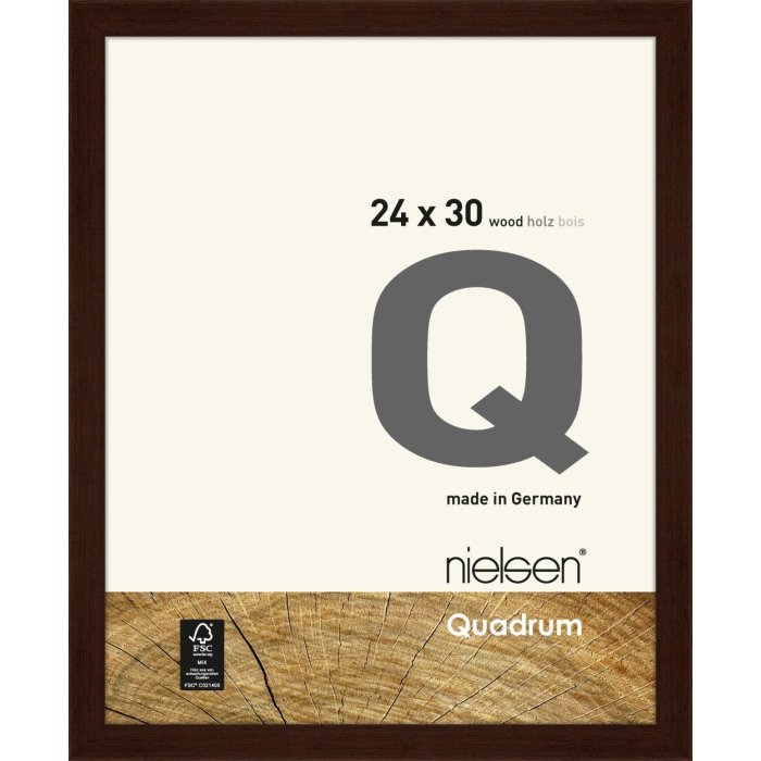 Marco de madera con clip Quadrum 24x30 cm wenge