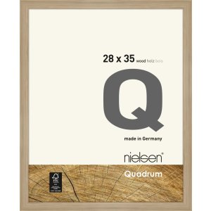 Marco de madera con clip Quadrum 28x35 cm roble natural