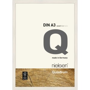 Marco de madera con clip Quadrum 30x42 cm blanco